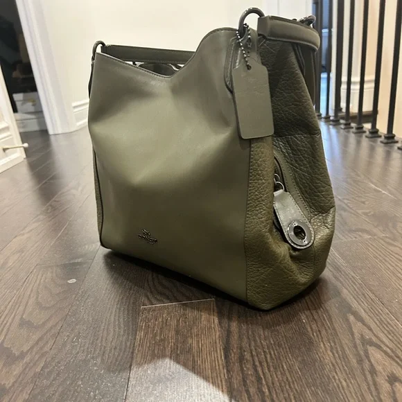 Coach Edie 31 Army Green Leather Bag - Picture 11 of 11